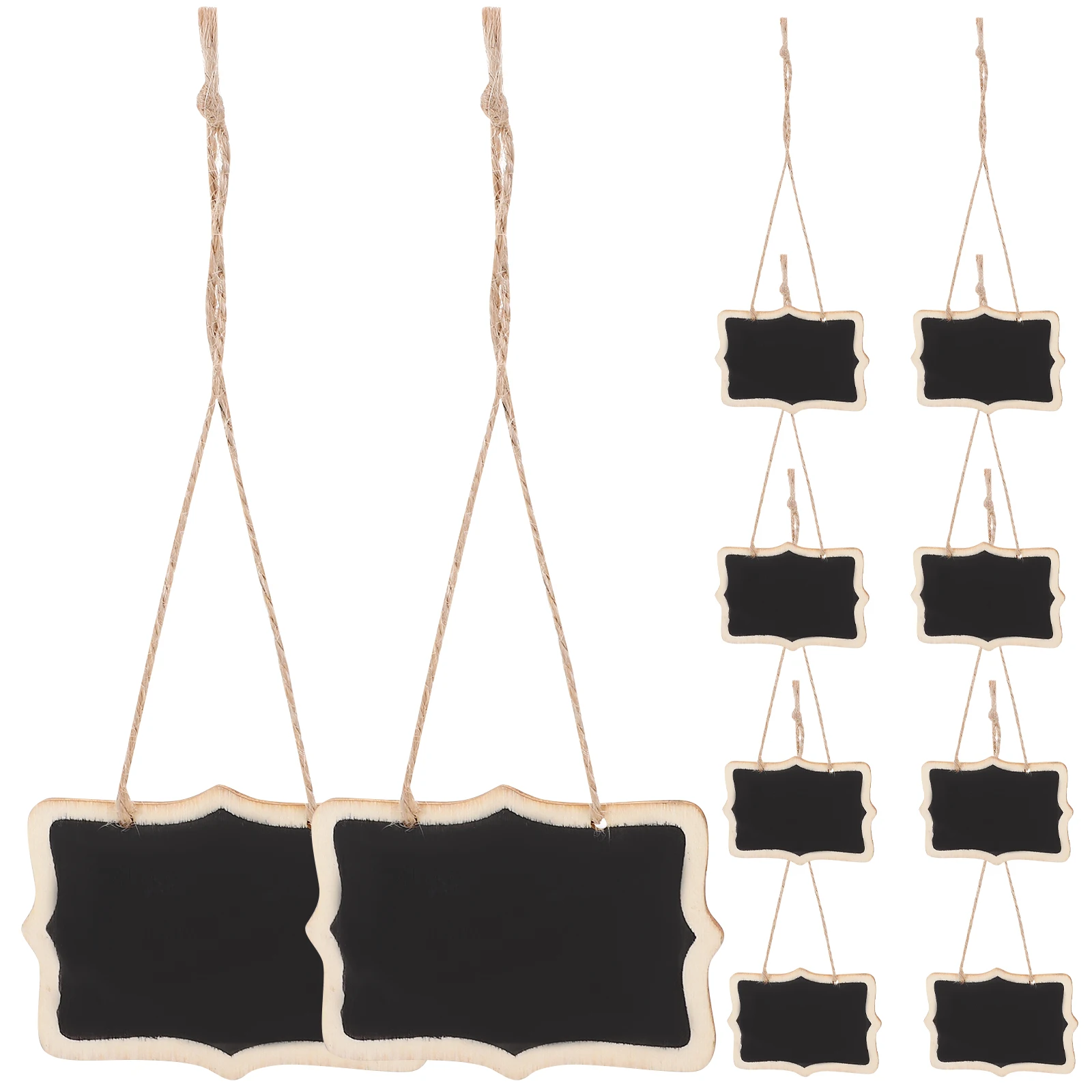 

10pcs Wooden Chalkboard Sign Mini Blackboard Decorative Message Board For Home Office Wedding Menu Business Hours Glass Door
