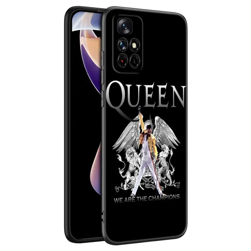 Freddie Mercury band Black Silicone Phone Case For Xiaomi Redmi Note 10 11 11S 12 13 4G 8 9 11T Pro 5G Plus 8T 9S 10S 12S