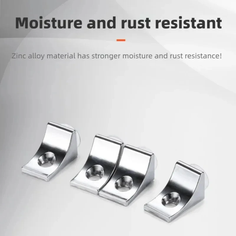 10pcs Zinc-Alloy Thickened Suction Cup Supports for Right-Angle Glass Plate Home Improvement Laminate Partition Accessories