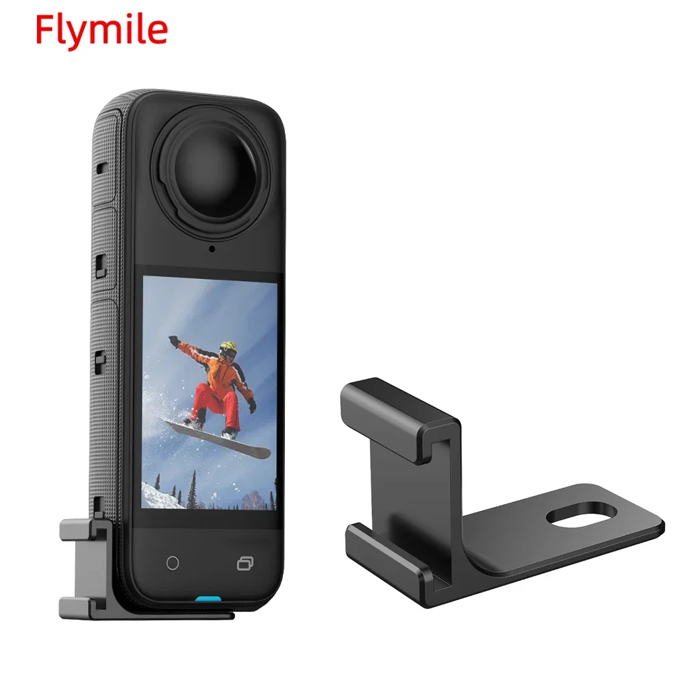 Braket Ekspansi Flymile untuk Kamera Insta360 X5/X4 Dudukan Rilis Cepat dengan Sepatu Dingin Aksesori Portabel Sekrup 1/4 "