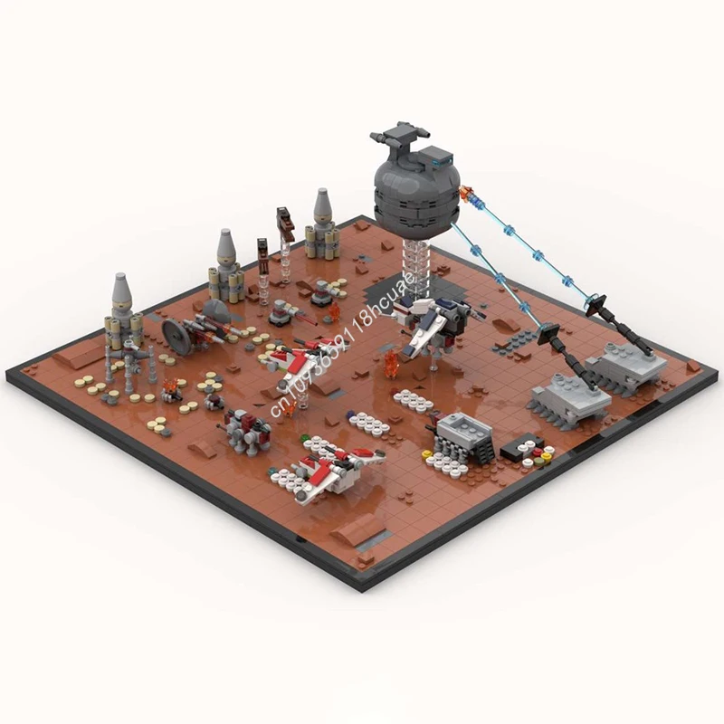 

1634 шт. MOC Micro Star Battle Battle of Geonosis2 Строительные блоки Рождественский подарок для родителей и детей Сборочный проект