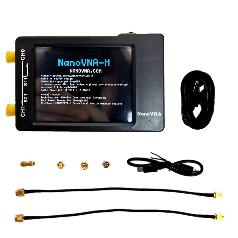 Nanovna-H Vector Network Antenna Analyzer 10Khz-1.5Ghz MF HF VHF UHF With Shell SD Card Slot Digital Nano VNA-H Tester