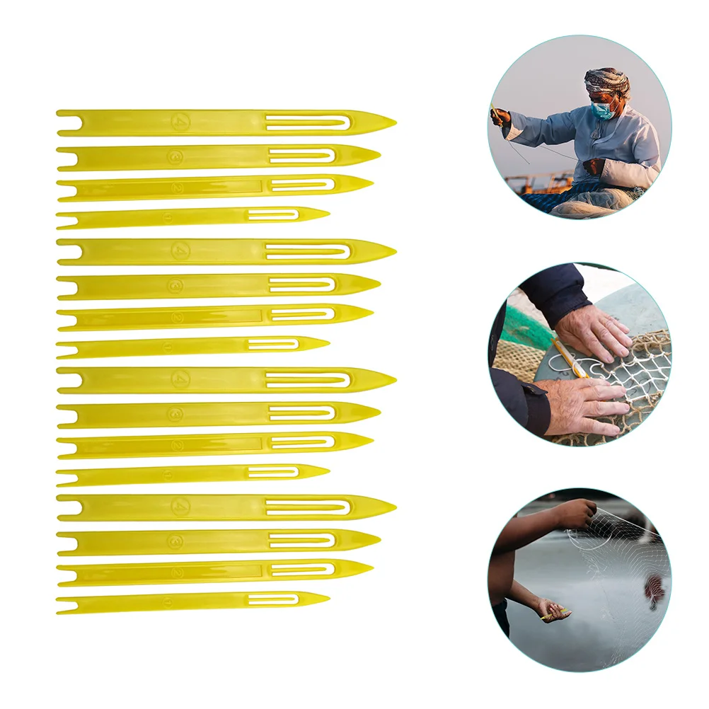 40 Pcs Fishnet Repair Tool Fishing Needle Knitting Shuttles Netting Mending Plastic