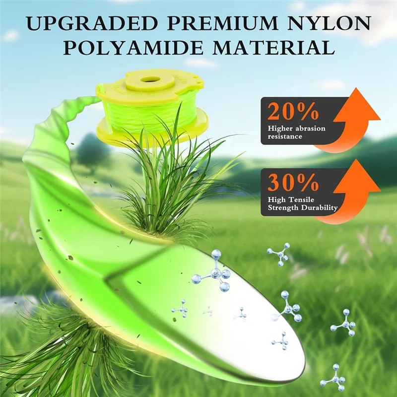 ABZV-Para Ryobi AC80RL3 Linha de aparador de ervas daninhas de substituição para Ryobi One Plus +