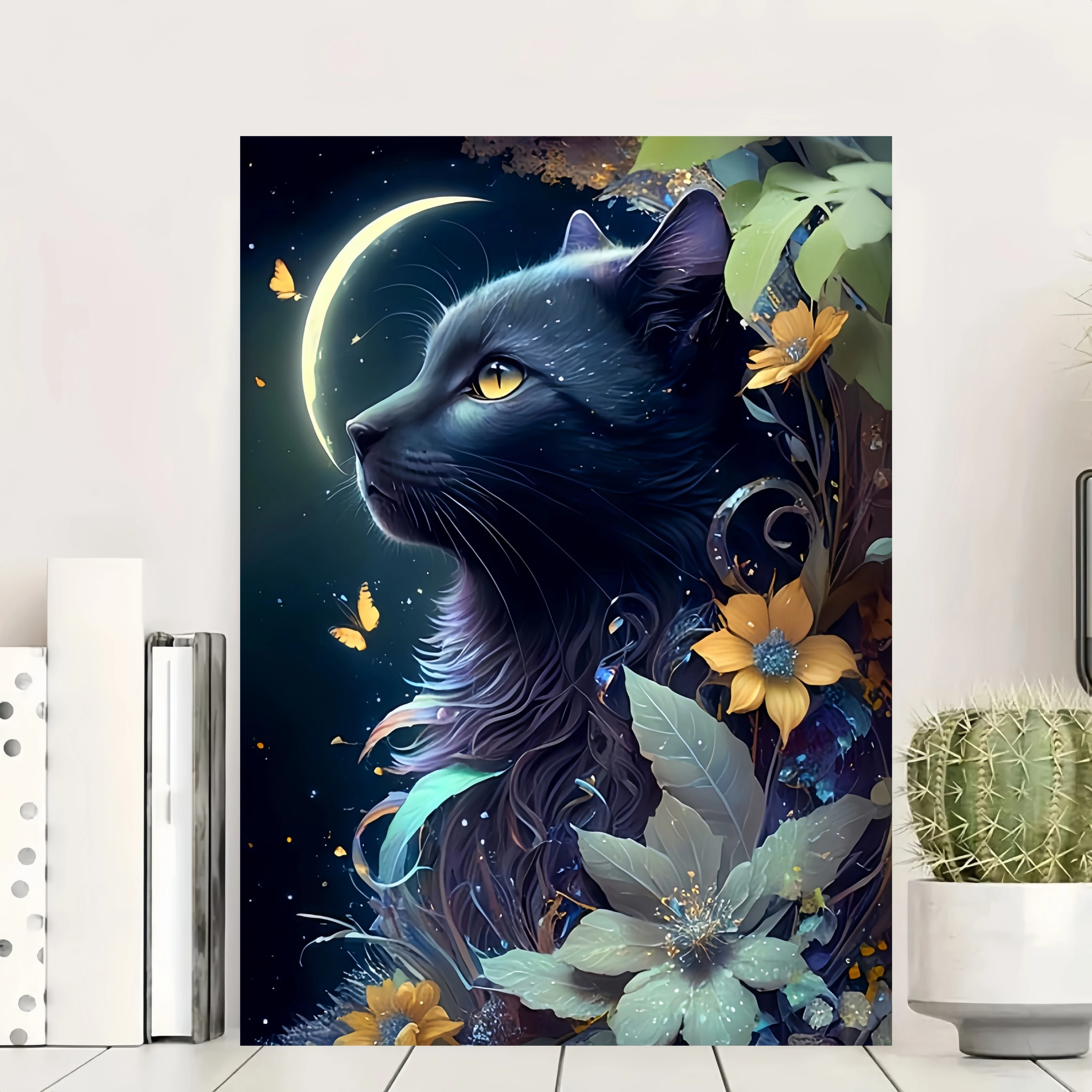 300/500/1000 قطعة ألغاز خشبية للقطط تحت القمر ألغاز الصور المقطوعة لغرفة النوم وغرفة المعيشة لعبة النشاط العائلي المحدبة