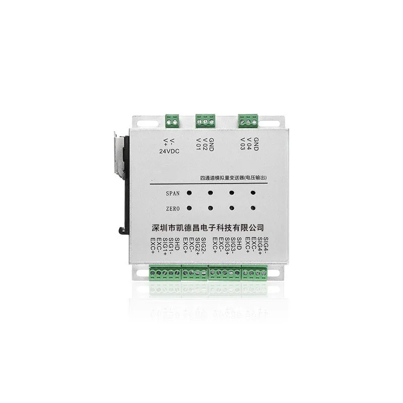 4-Channel Weighing Sensor Signal Amplifier Force Sensor Signal Transmitter 0~20Ma 0~10V Automation Plc Control Transmitter 2-Way Pressure Sensor Transmitter 4-in 4-Out Independent Multi-Channel Analog Output Track Type