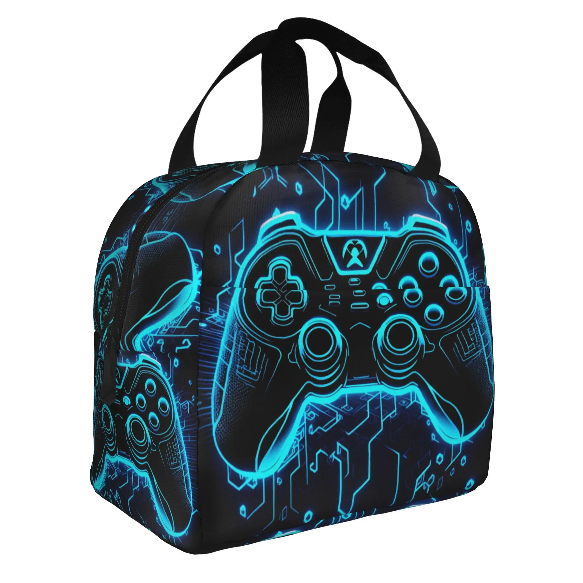 Game Controller Lunch Bag Men Women Technological Sense Cooler Thermal Insulated Lunch Boxes for Adult Office