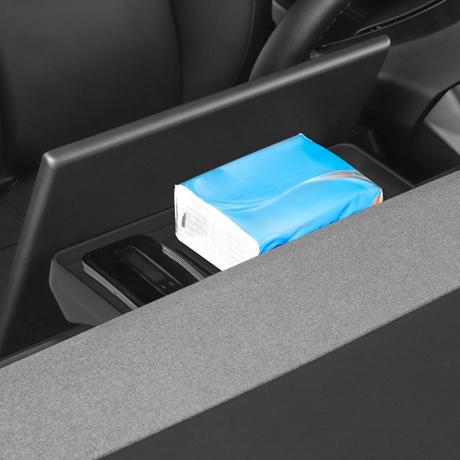 Smabee für Tesla Model YL/Juniper Y/Highland 3 2025 2026 Armaturenbrett-Aufbewahrungsbox hinter dem Bildschirm, transparentes schwarzes Autozubehör – Detail 8