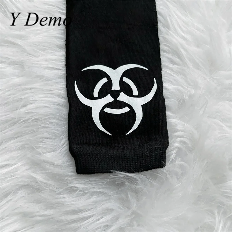 Y Demo Harajuku Letters Elastic Casual Gloves Rock Ninja Style Pattern Hand Accessory