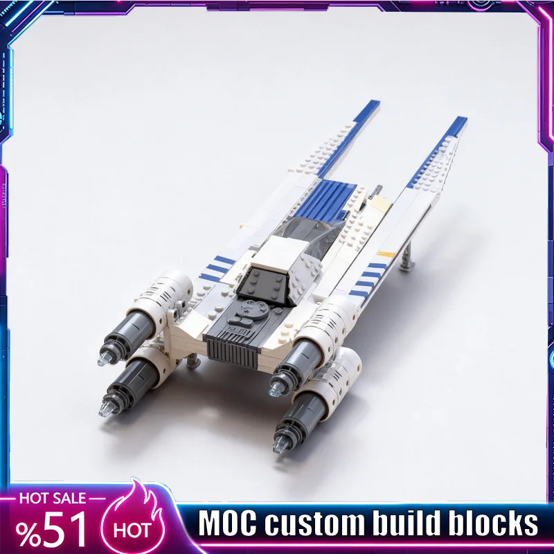 920PCS Rebel Fighter Spacecraft MOC Model Custom Puzzle Technical DIY Creative Assembly Educational Toy Collection Display Gift