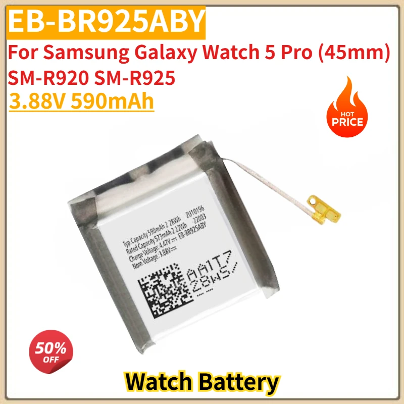 

High Quality EB-BR925ABY Watch Battery 3.88V 590mAh For Samsung Galaxy Watch 5Pro (45mm) SM-R920 SM-R925 New Replacement Battery