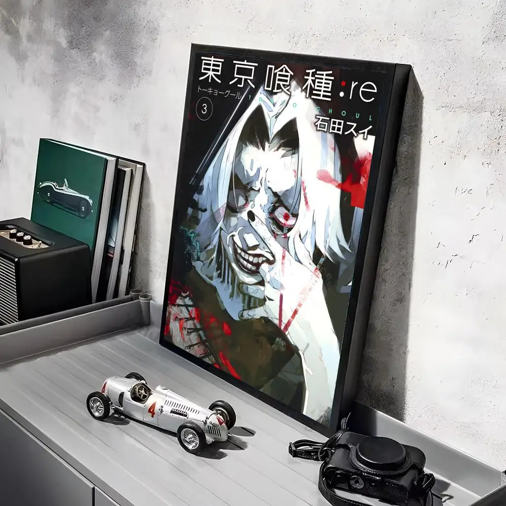 T-Tokyo Ghoul Anime-Poster-Aufkleber, HD-Gemälde, selbstklebende Kunst für Schlafzimmer, Wohnzimmer, Heimdekoration, moderne Wandaufkleber, Geschenk – Detail 9