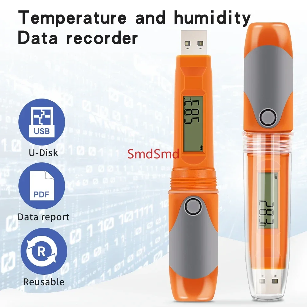 RC-51H Temperature and Humidity Data Logger Waterproof USB Temperature Recorder Auto PDF Report For Cold Chain