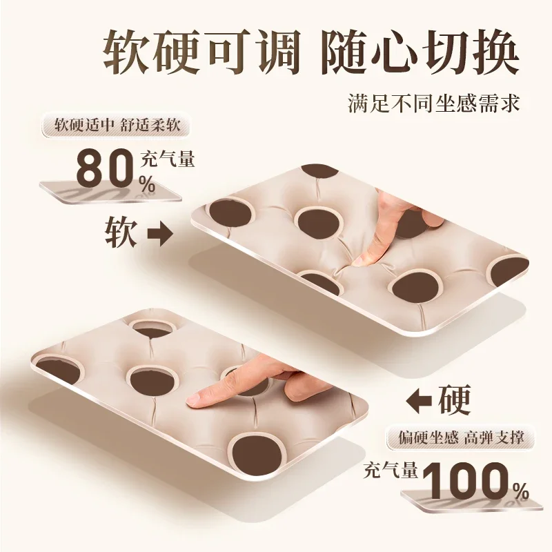 Anti-decubitus inflatable cushion, special air cushion for medical elderly pressure ulcer care, hemorrhoids, wheelchair butt