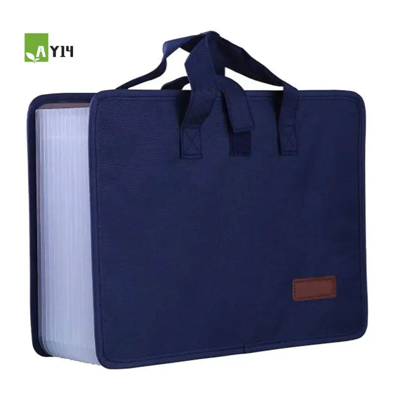 AY14 -13 Pockets Expander File Folder Document Organizer With Handle A4 Size Capacity Accordion File Organizer