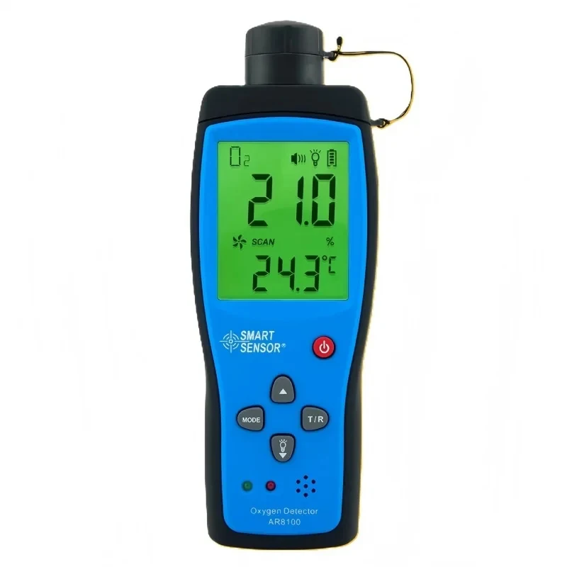 Portable Oxygen Gas Detector Monitor, 0-30% VOL Range for Confined Space Safety – O2 Tester with Alarm