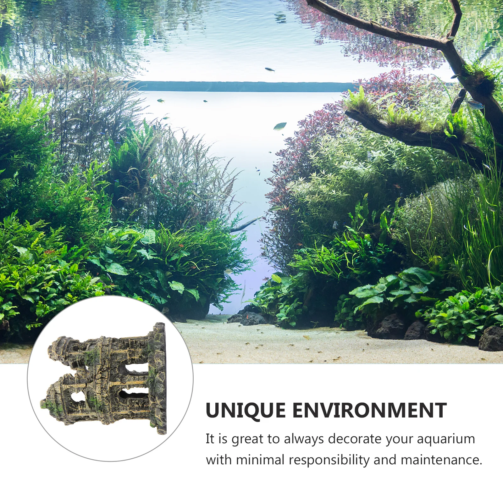 

1Pcs Ancient Rome Colosseum Fish Tank Ornament Aquarium Decoration Resin Craft Unique Environment Enhance Aquarium Scenery