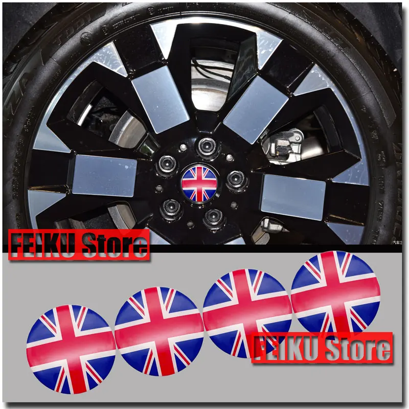 52mm High-gloss Fade-proof Dispensing Car Hub Center Wheel Decor Alloy Sticker For MINI Cooper F56 F53 F54 R50 R52 R56 R57 R58