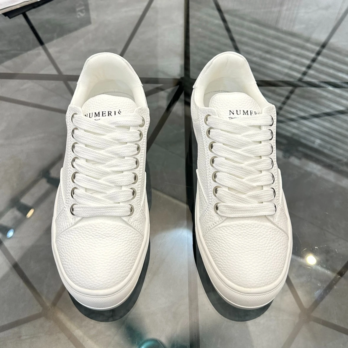 Zapatillas Deportivas de Piel Blanca de Caña Baja en Oferta, Unisex, Elegantes y Versátiles, con Suela Gruesa Antideslizante, Zapatos Casuales Deportivos, Zapatos de Skate
