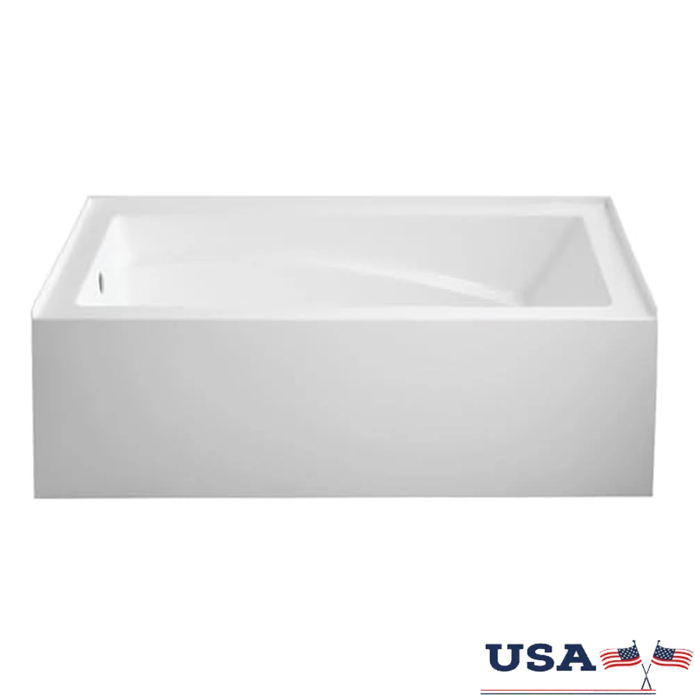 Alcove Tub with Apron Fiberglass Reinforcement 60