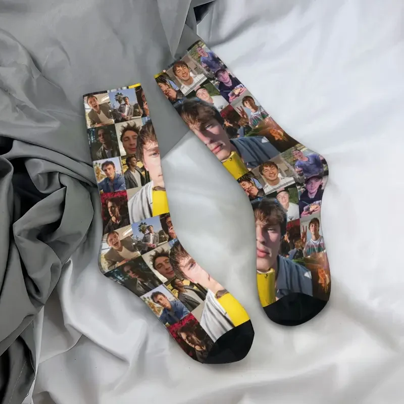 Y2K Drew Starkey Photo Collage Men'S Women'S Fashion Harajuku Spring Summer Autumn Winter Socks Gift