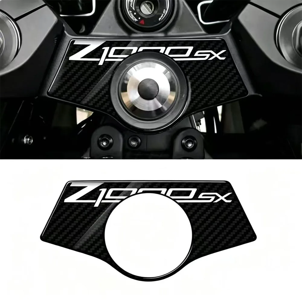 FOR Kawasaki Z1000SX 2011-2017 3D Carbon Fiber Triple Tree Yoke Cover Protector Tank Pad Sticker