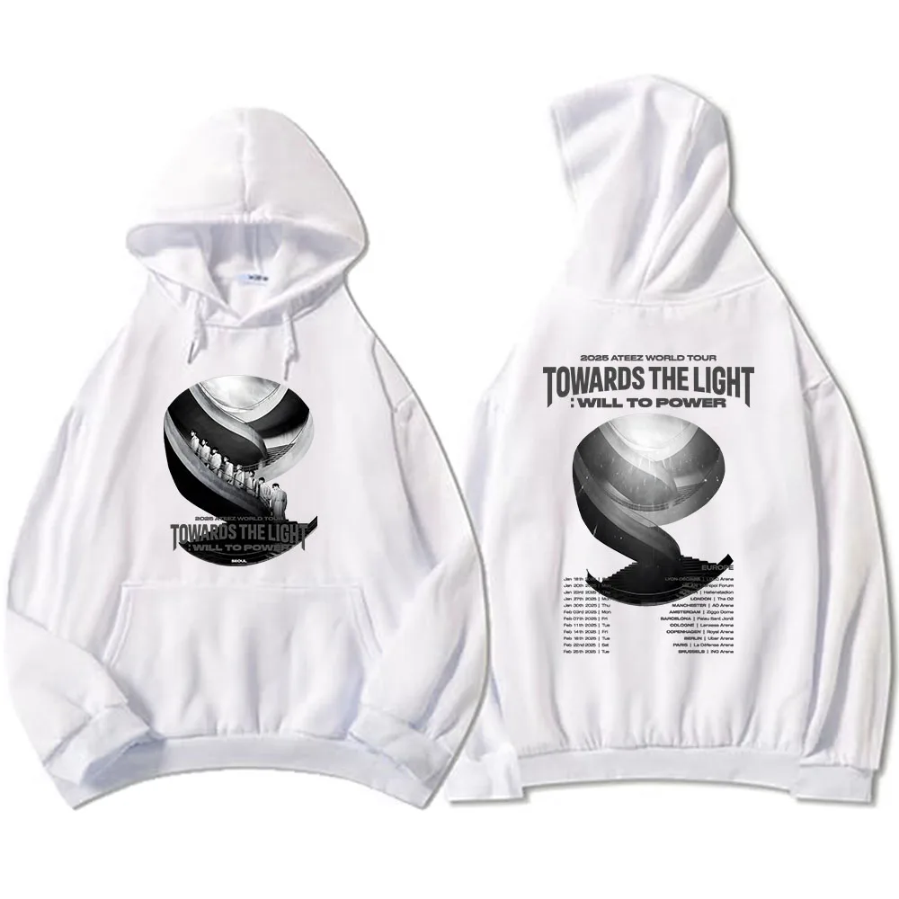 

Ateezz Towards The Light Will To Power Tour 2025 Hoodies Korean Boys Band Printing Sweatshirts Moletom Long Sleeve Men/Women Top