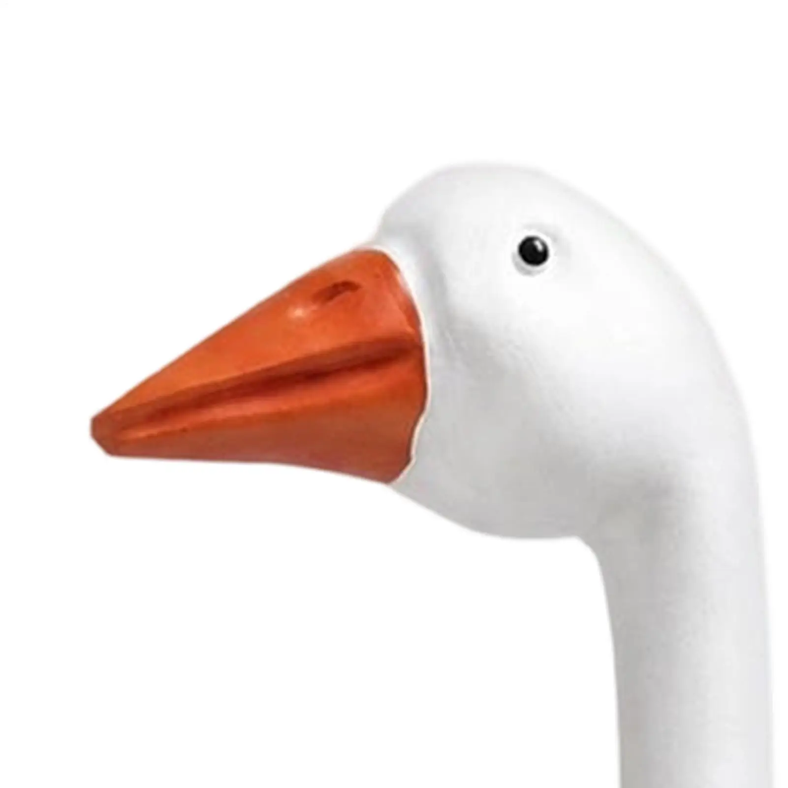 Resin White Goose Garden Statue, Weatherproof Realistic Outdoor Ornament for Yard, Lawn, Patio, Cute Animal Decor