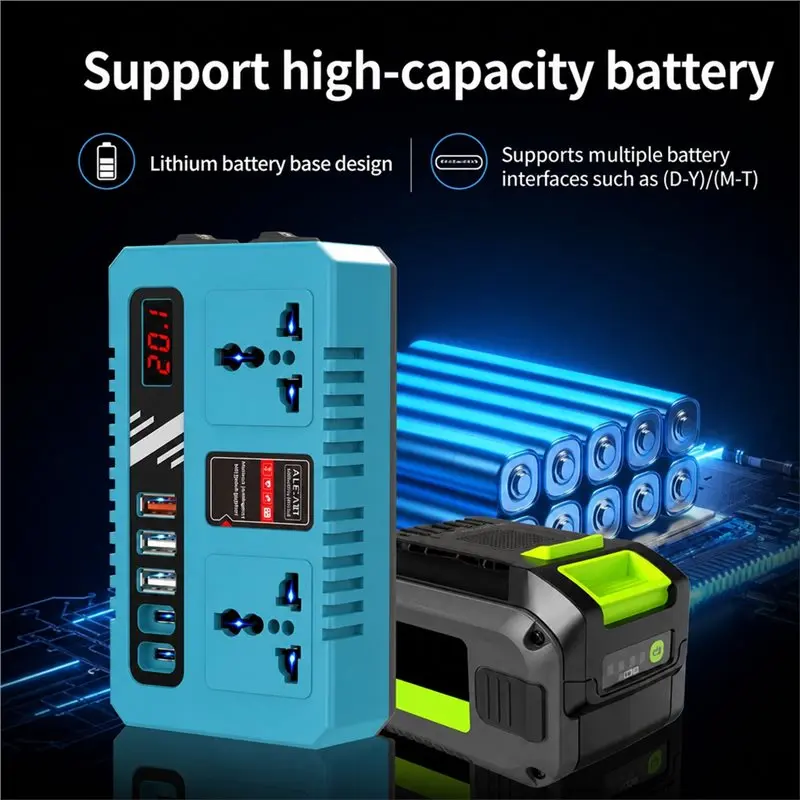 [NEWA08R】 150W Portable Inverter DC 18V To AC 220V For 18V LXT Battery