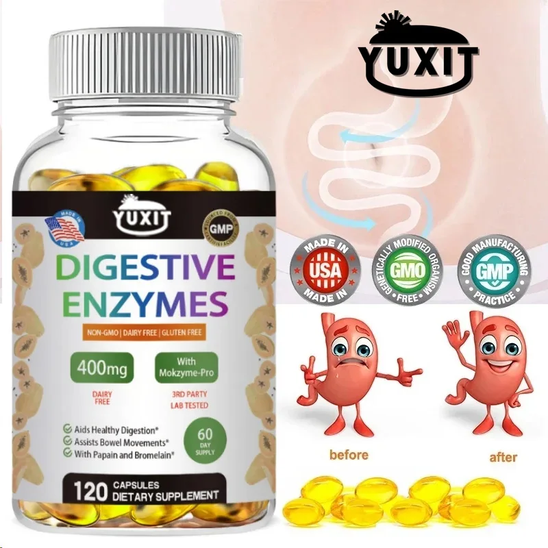 YUXIT Digestive Enzyme Supplement Capsules for Adults Boost Immune System Support Healthy Digestion