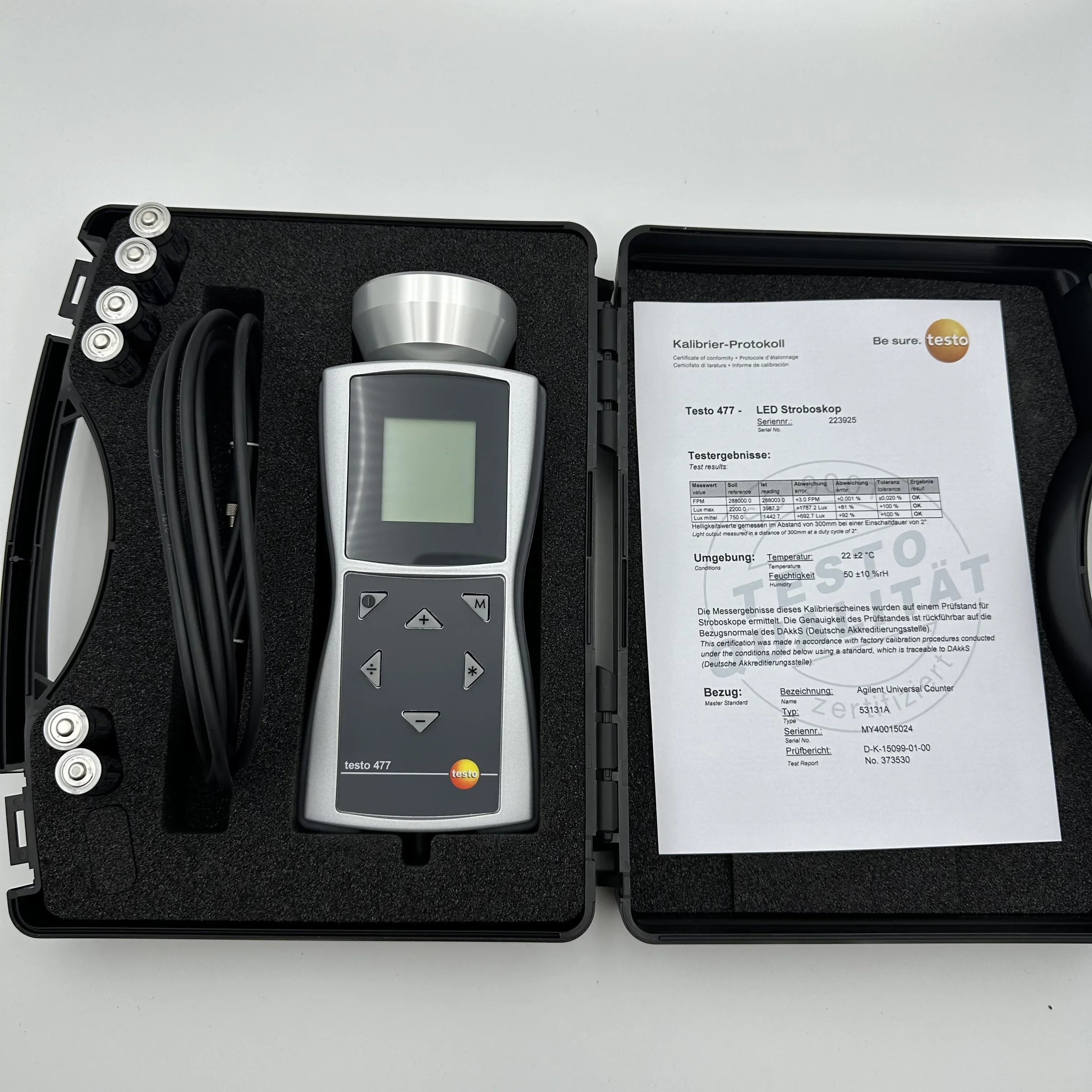 Nick 2026 original and brandnew portable testo 477 LED stroboscope