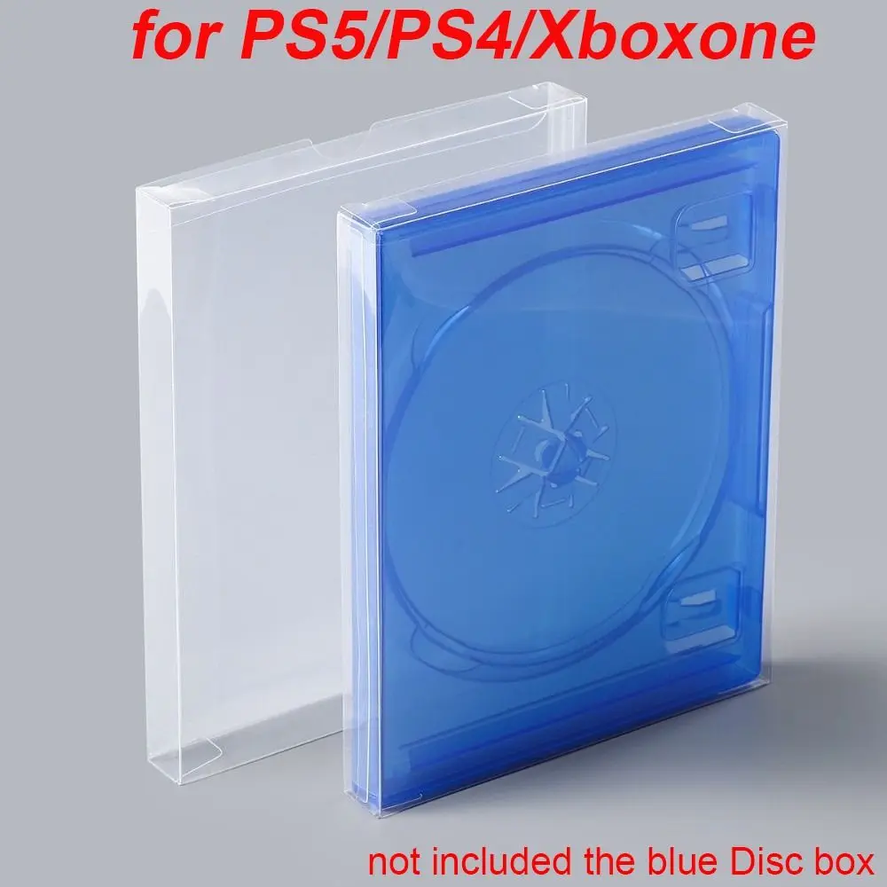 5pcs New Transparent Game Box Protector Case Clear PET CD Disc Box Cover Protective Storage Protection for PS5 PS4 Xboxone