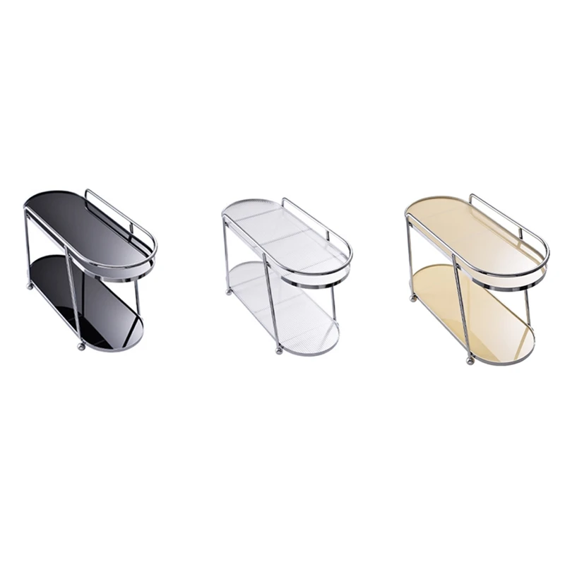 

New-Double-Layer Cosmetic Rack Washing Table Storage Table Tray Skin Care Cup Holder Water/Coffee Cup Holders Stand