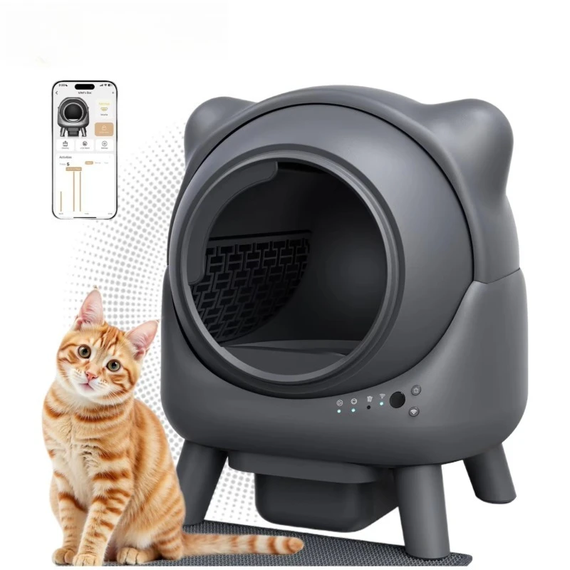 Self Cleaning Cat Litter Box With Real Time APP Monitor Anti Splash Feature and Easy Clean Tray for Multiple Cats