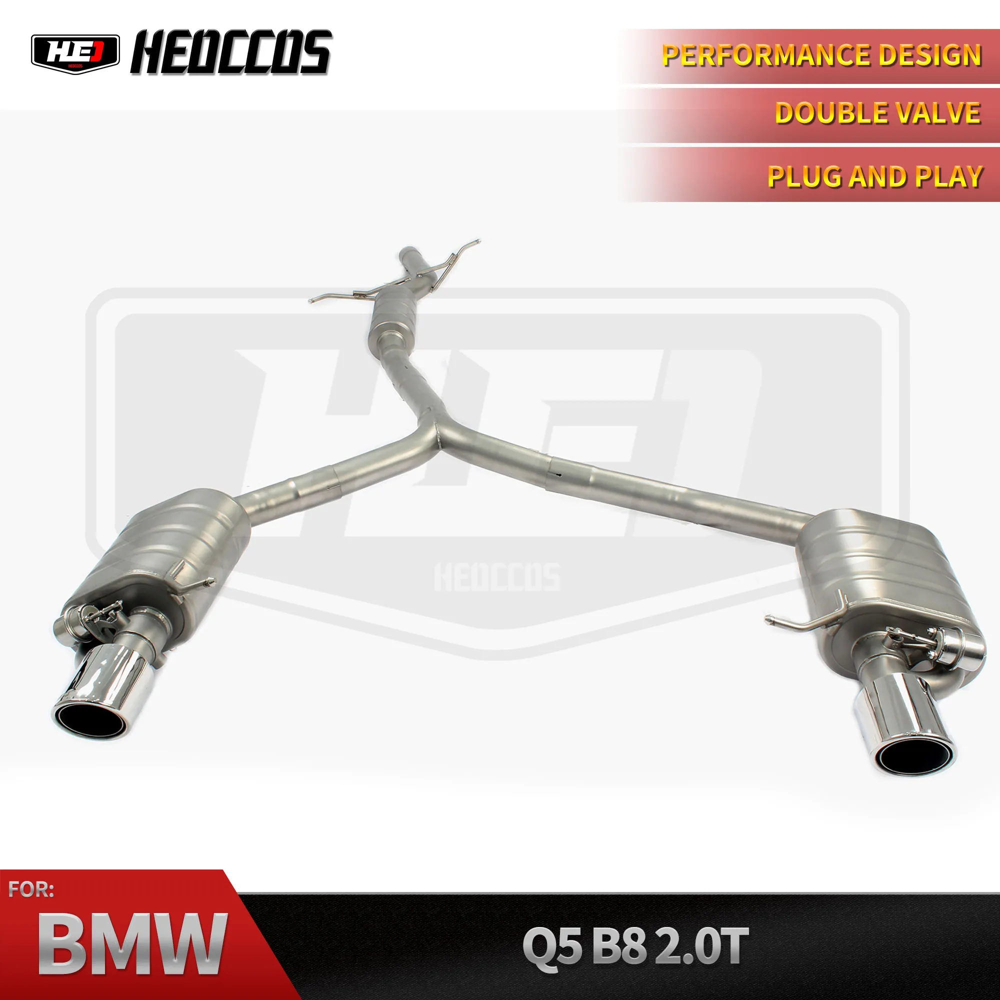 

HEO High Quality Catback Exhaust for Audi Q5/B8 2.0T 2014-2018 Stainless Steel 304 Car Exhaust Valve Control Exhaust System