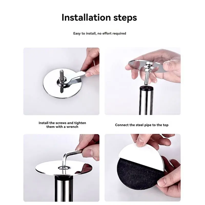 FAST-Vertical Support Frame Adjustable Fixed Crossbar Support Rod Punch-Free Kitchen Sink Pool Vegetable Basin Bracket