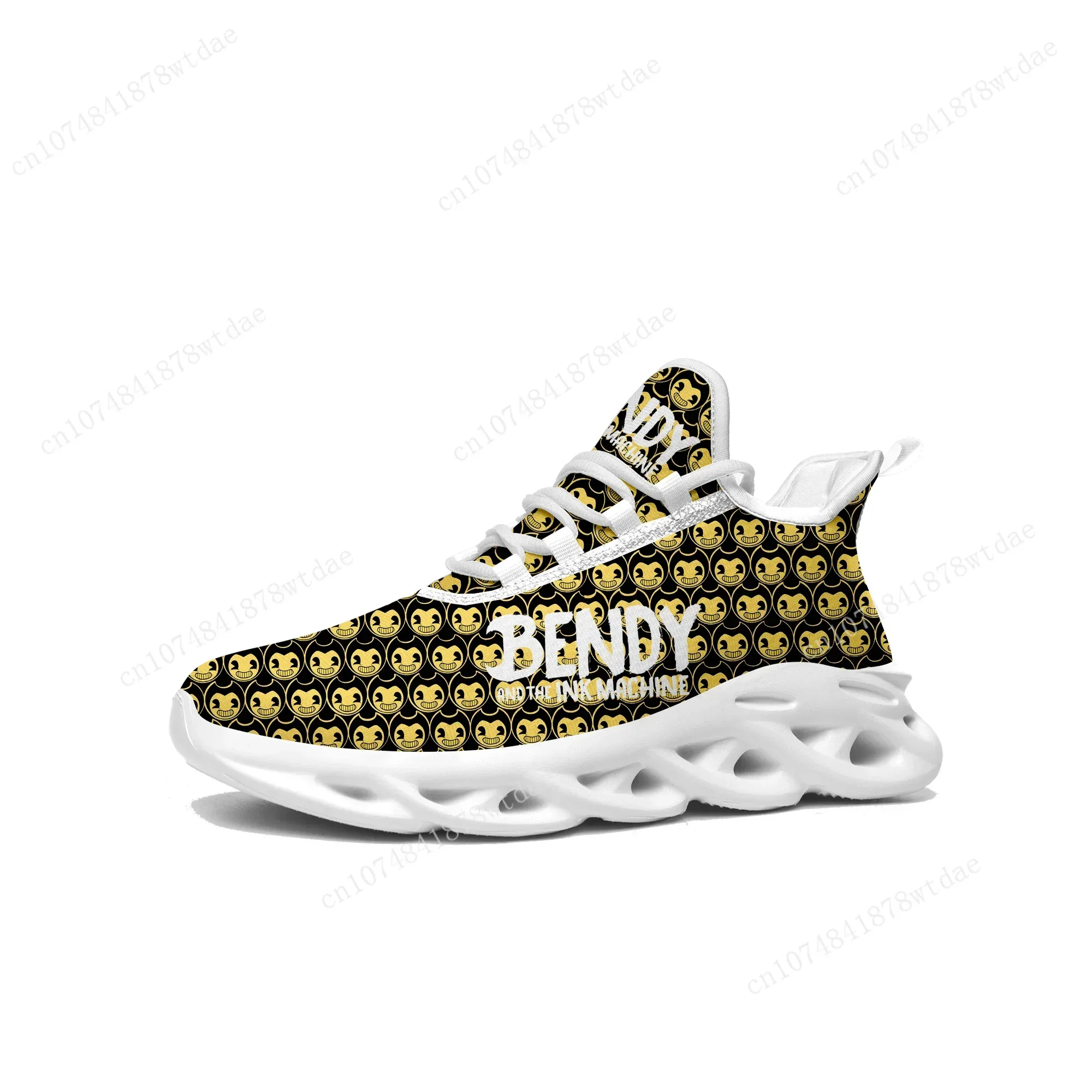 Anime Game I-Ink M-Machines Flats Sneakers Mens Womens Teenager B-Bendy Sports Running Shoes Custom Lace Up Mesh Footwear