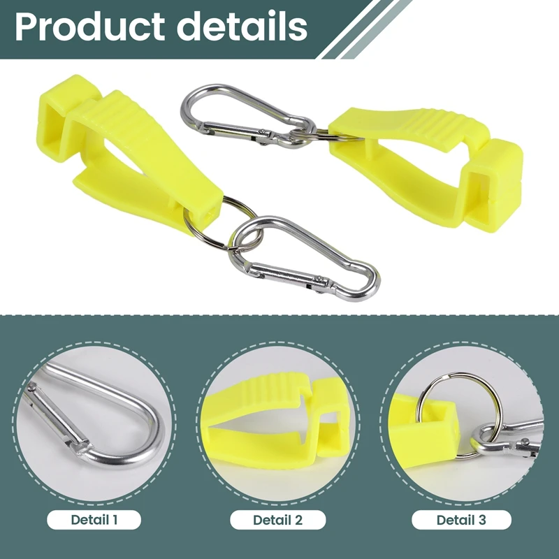 Glove Clips For Work Glove Holders Glove Belt Clip With Metal Carabiners For Construction Worker Guard Labor