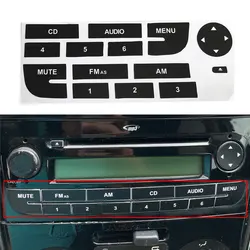 Car Radio Button Repair Sticker for Fiat Grande Punto Radio Stereo Worn Peeling Button Repair Decals Stickers Car Accessories