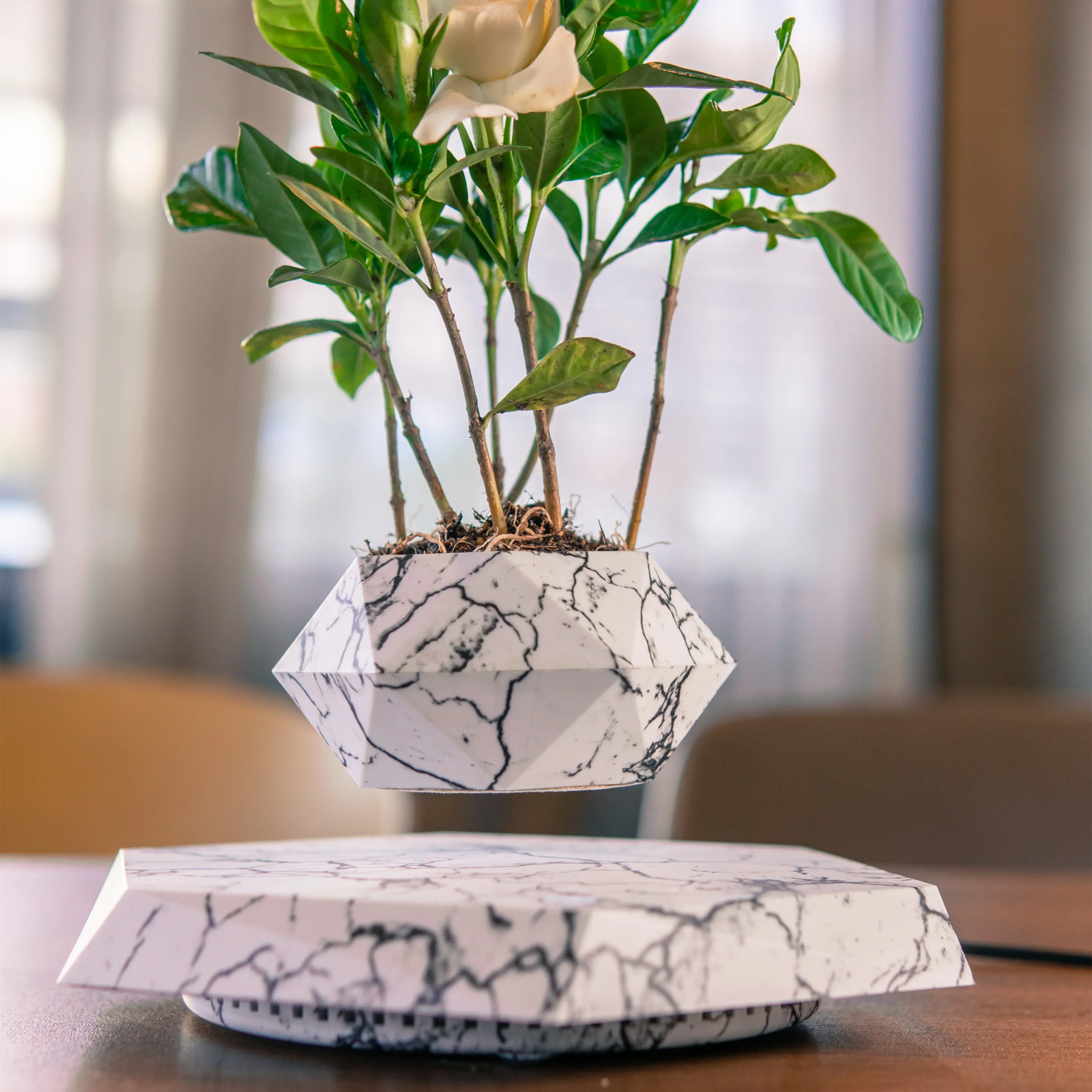 Marbling Levitating Plant Pot Floating Bonsai Amazon Hot Selling  Floating Plant Pot Creative Gift Fashion Decoration