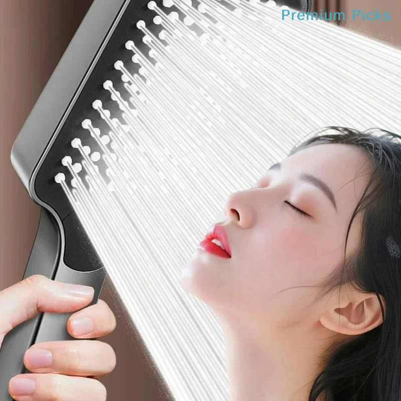 portableHigh Pressure Water Saving Shower Head 3 Mode Adjustable Rainfall Spray for Hotel Bathroom Amenities