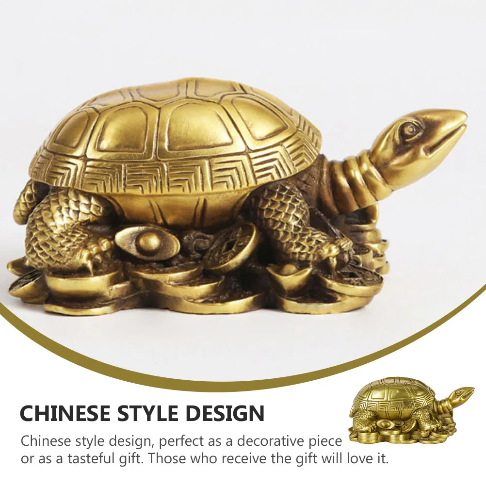 

Copper Turtle Ornament Brass Auspicious Decoration Desktop Door Bookshelf Decor Lucky Gift Longevity Prosperity Tortoise Model