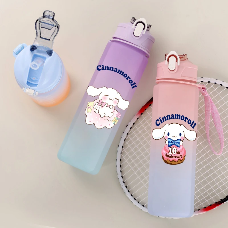 Cartoon Sanrio Cinnamoroll Water Bottle 750Ml Large Capacity Drinking Cup Portable Outdoor Sports Water Cup Anime Children Gift