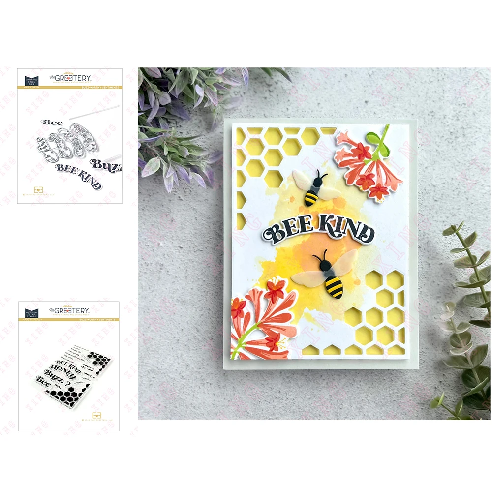 

2022 Scrapbook Diary Decoration Embossing Template Buzz-worthy Sentiments Metal Cutting Dies Diy Gift Card Handmade Craft Stamps