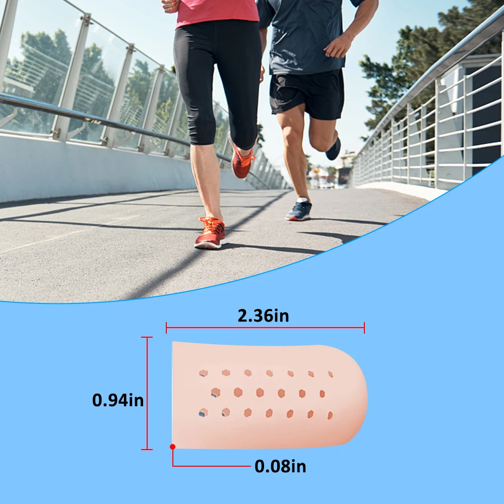 Pexmen 젤 큰 발가락 보호대, 부드러운 발가락 캡, 옥수수 물집 굳은살 및 내성발톱 커버, 2 개, 4 개