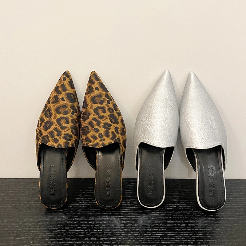 

Pointed Half Slippers Female Sexy Summer Outer Wear Baotou Temperament Lazy Sandals