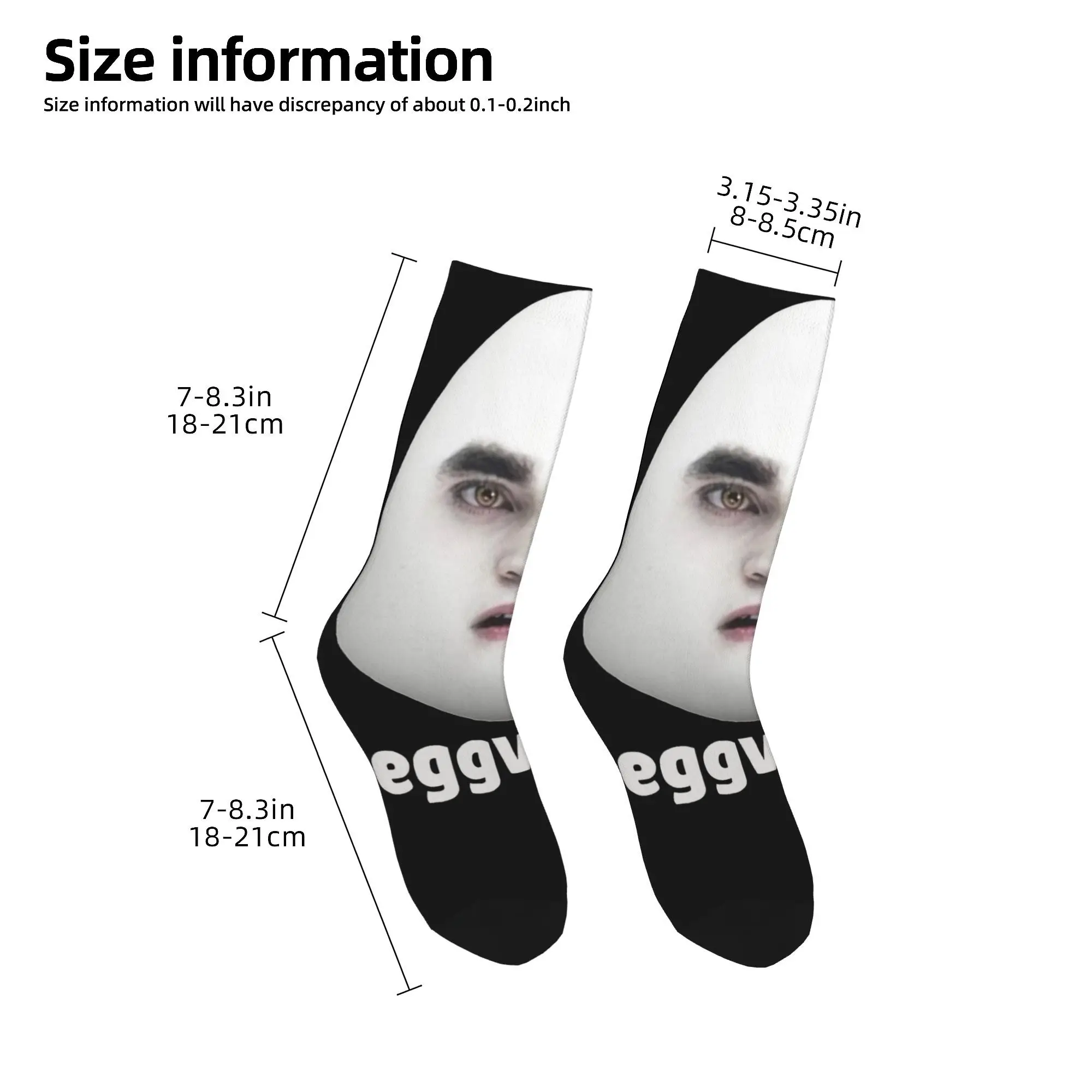 Twilight Eggward Funny Meme Socks for Women Men Breathable Edward Cullen Super Soft Middle Tube Socks Non-slip