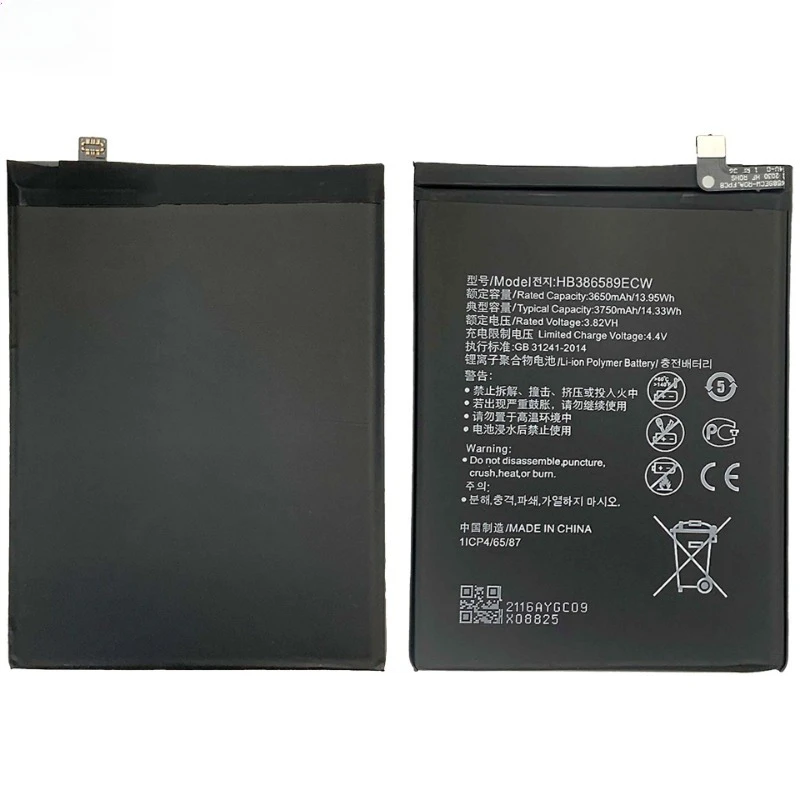 HB386589ECW High Quality Phone Battery 3.82V 3750mAh for Huawei P10 Plus Honor 8X View 10 V10 Mate 20 Lite Nova 3/4