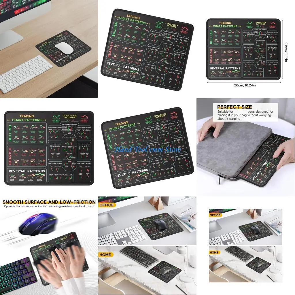 

H37F High Definition Printed Mouse Pad with Investment Pattern Enhances Trading Inspiration Use Office Environment