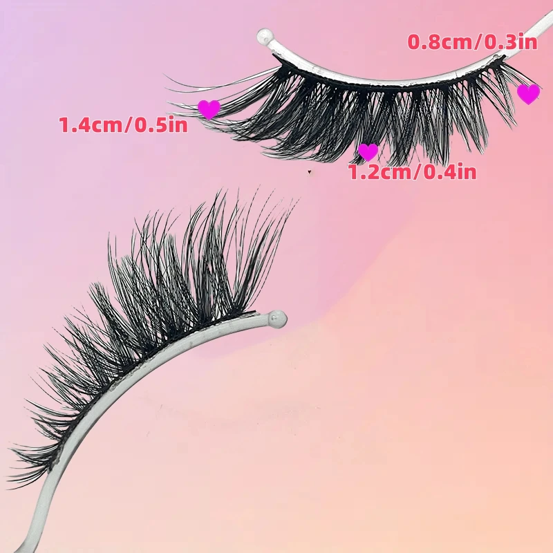 7 أزواج من الرموش الصناعية بأشرطة شفافة وتأثيرات عين الثعلب والقطط، رموش سميكة ومجعدة بشكل طبيعي